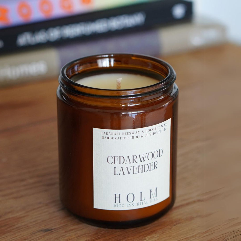 Cedarwood & Lavender- 100% Essential Oil Candle (small)