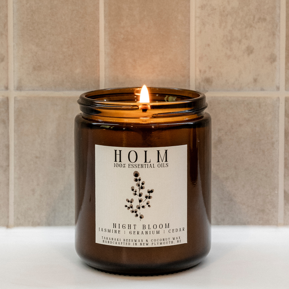 Night Bloom Natural Candle | 100% Essential Oils (Small)