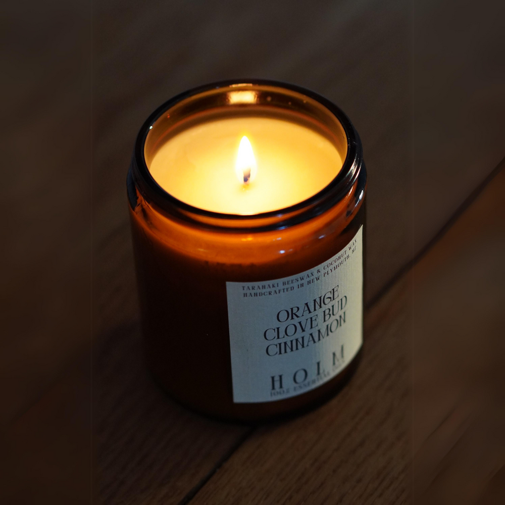 Orange, Clove Bud & Cinnamon- 100% Essential Oil Candle (small)