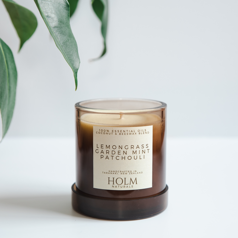Garden Mint, Lemongrass & Patchouli- 100% Essential Oil Candle