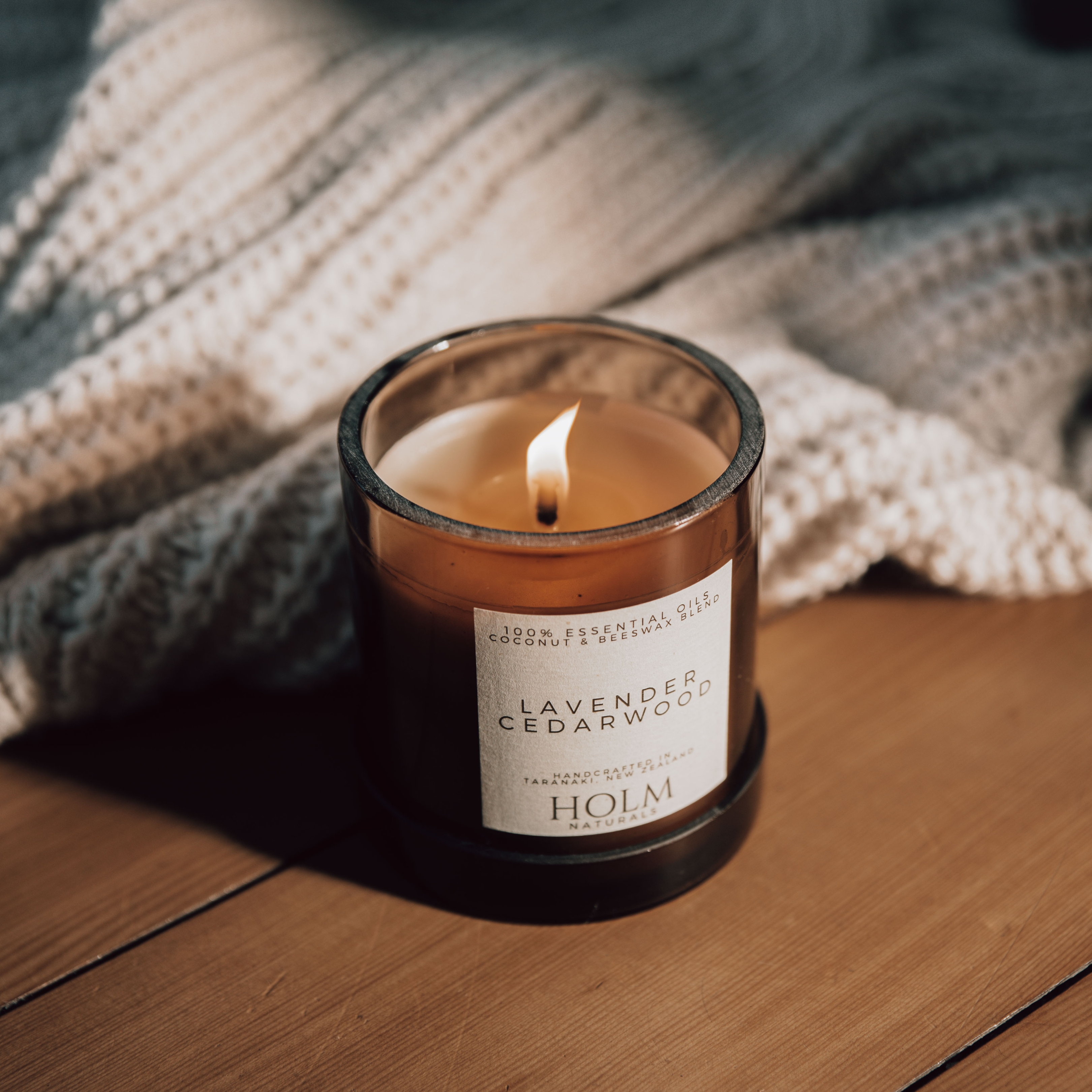 Cedarwood & Lavender- 100% Essential Oil Candle – HOLM